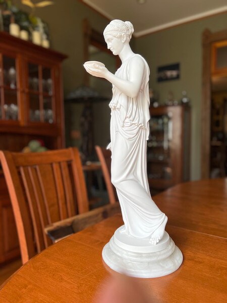 Sculpture of Hebe Goddess marble Greek Olympian gods Thorwaldsen